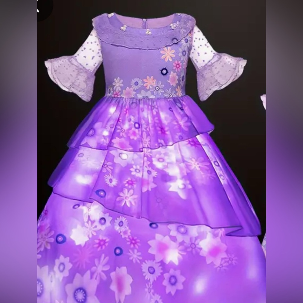 LED light up Disney Encanto character Isabel costume dress